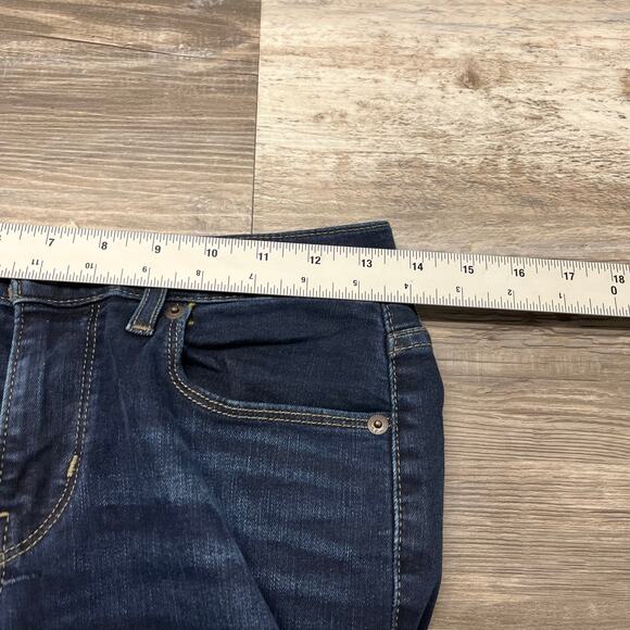 Levis Premium Dark Wash Blue Womens 26x27 Curvy Straight Stretch Jeans Red Tab - Picture 7 of 15